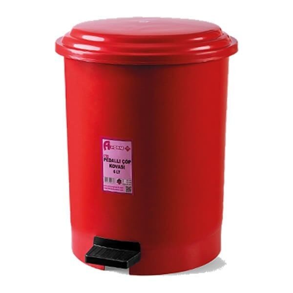 Aform 6 Lt No:2 Kırmızı Pedallı Çöp Kovası