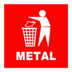 Ofisostim 12x12cm Metal Kırmızı Yuvarlak Yapışkanlı Sticker