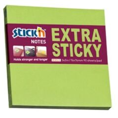 Gıpta Stickn 76x76 90 Yaprak Extra Yapışkanlı Neon Yeşil  Not Kağıdı