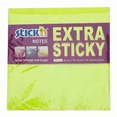 Gıpta Stickn 76x76 90 Yaprak Extra Yapışkanlı Neon Yeşil  Not Kağıdı