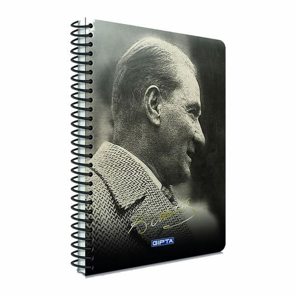Gıpta Atatürk A6 80 Yaprak Çizgili Spiralli Pp Kapak Defter