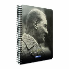 Gıpta Atatürk A6 80 Yaprak Çizgili Spiralli Pp Kapak Defter