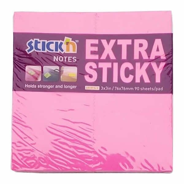 Gıpta Stickn 76x76 90 Yaprak Stickn Yapışkanlı Neon Pembe Not Kağıdı