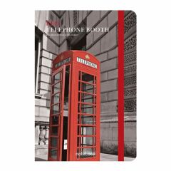 Scrikss A5 Red Telephone Booth Çizgili Defter