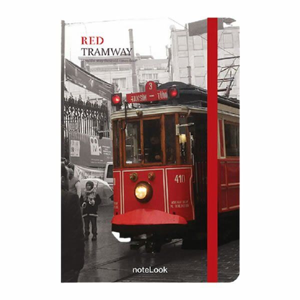 Scrikss A6 Red Tramway Çizgili Defter