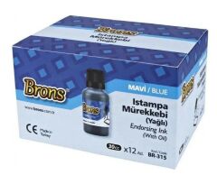 Brons BR-315 30 cc Mavi stampa Mürekkebi