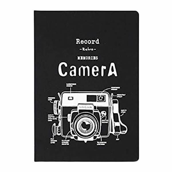 Scrikss A5 Tekstil Kapak Kamera Beyaz Çizgili Defter