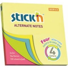Gıpta Stickn 76x76 4 Pastel Renk Yapışkanlı Not Kağıdı