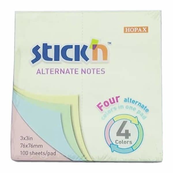 Gıpta Stickn 76x76 4 Pastel Renk Yapışkanlı Not Kağıdı
