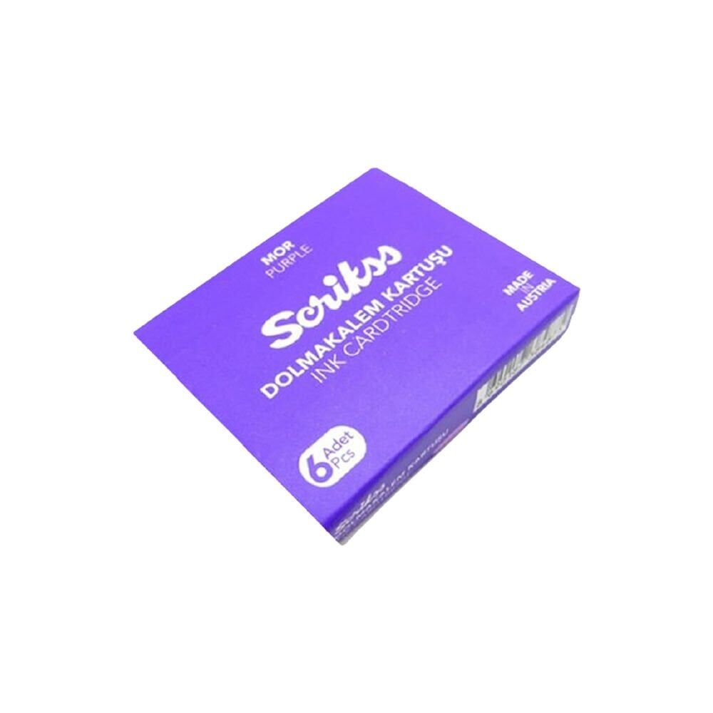 Scrikss 6 lı Mor Dolma Kalem Kartuşu