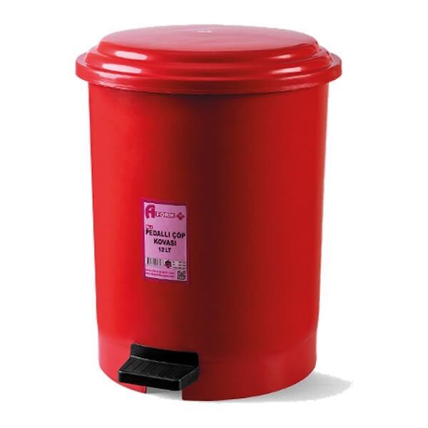 Aform 12 Lt No:3  Kırmızı Pedallı Çöp Kovası