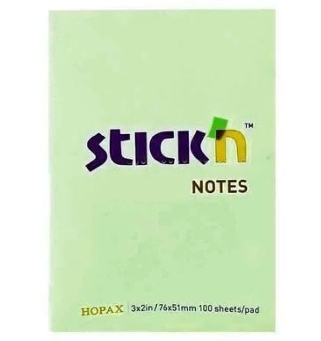Gıpta Stickn 76x51 100 Yaprak Pastel Yeşil Yapışkanlı Not Kağıdı