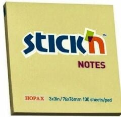 Gıpta Stickn 76x76 100 Yaprak Pastel Sarı Yapışkanlı Not Kağıdı