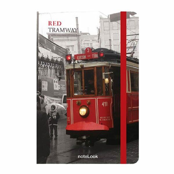 Scrikss A5 Red Tramway Çizgili Defter