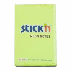 Gıpta Stickn 76x51 100 Yaprak Neon Yeşil Yapışkanlı Not Kağıdı