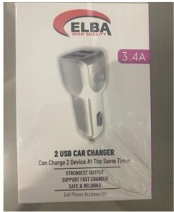 Elba ELB28-AR3P 3.4A 2 USB Çıkışlı Araç Şarj Aleti