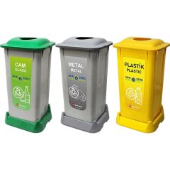 Aform 70 Lt Orjinal Metal Atık Gri Atık Kovası