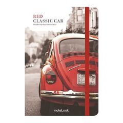 Scrikss A6 Red Classic Car Çizgili Defter