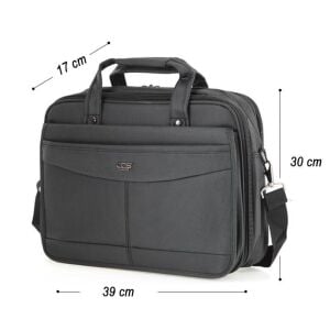 ÇÇS 71442 Omuz Askılı Gri Evrak Çantası