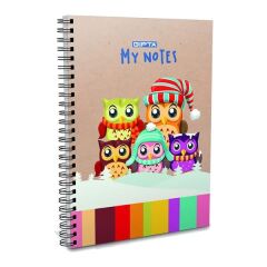 Gıpta X Notes A4 80 Yaprak Çizgili Spiralli Plastik Kapaklı Defter