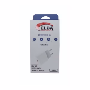 Elba ELB03-20USB Beyaz 20W USb Beyaz Şarj Aleti
