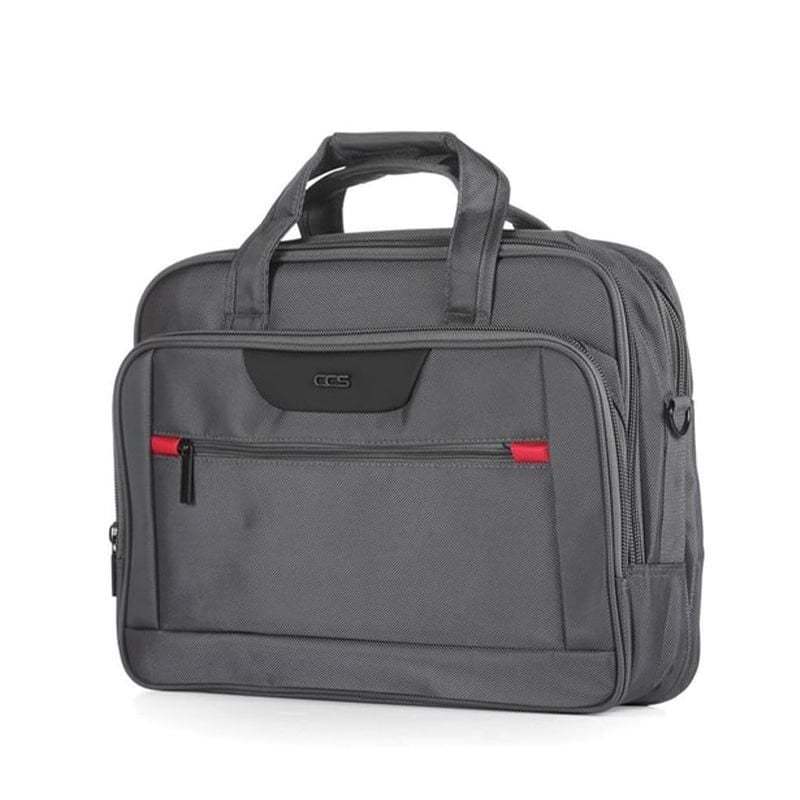 ÇÇS 71386 Omuz Askılı Çift Bölme Gri Evrak Ve Laptop Çantası
