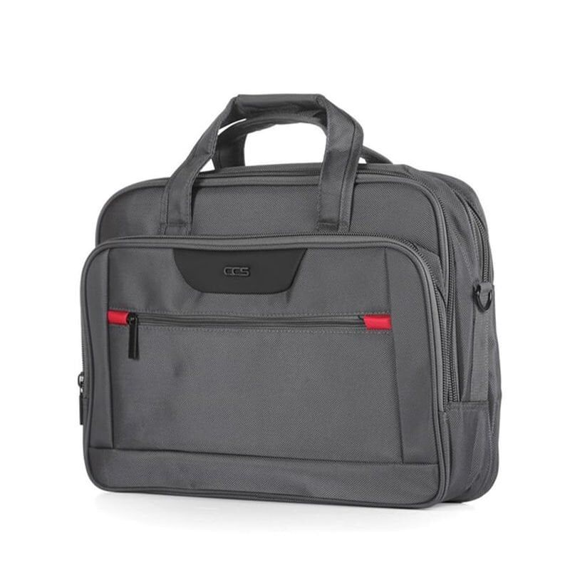 ÇÇS 71386 Omuz Askılı Çift Bölme Gri Evrak Ve Laptop Çantası