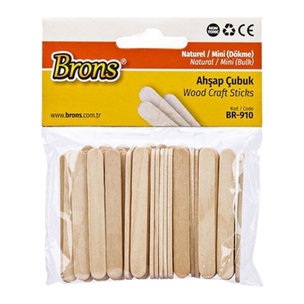 Brons BR-910 Mini Dökme Natural Ahşap Çubuk