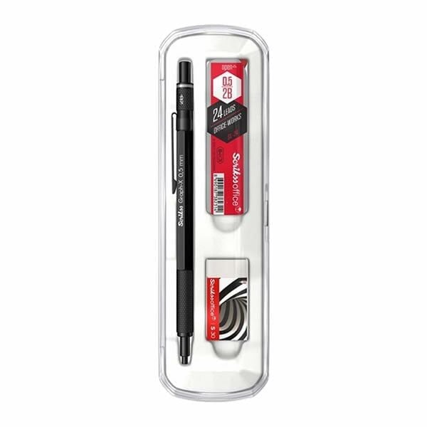 Scrikss Graph-X Metal 0,5 mm 3 lü Mat Siyah Versatil Kalem Set