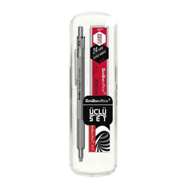 Scrikss Graph-X Metal 0,5 mm Metal 3 lü Saten Versatil Kalem Set