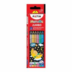 Fatih 6 lı Metalik Tam Boy Jumbo Kuruboya Kalemi
