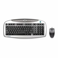 A4 Tech KB21 Gümüş & Siyah Q Türkçe Usb Kablolu Klavye