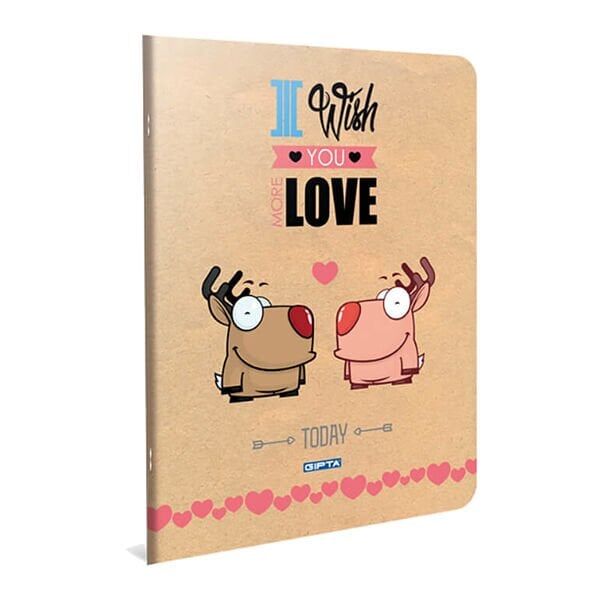 Gıpta Love A5 60 Yaprak Çizgili Tel Dikişli Pp Kapaklı Defter