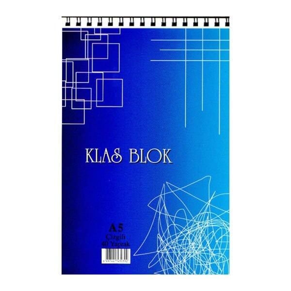 Klas A5 36 Yaprak Çizgili Spiralli Bloknot