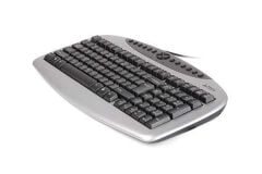 A4 Tech KB21 Gümüş & Siyah Q Tr Kablolu Klavye