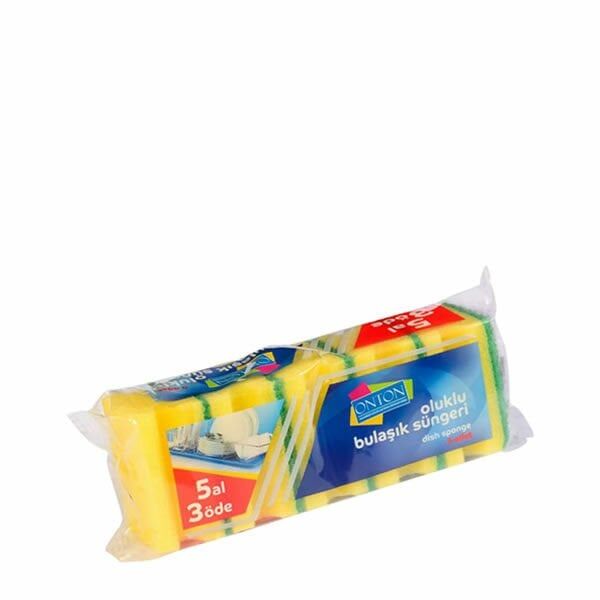Onton 467561 5  li Oluklu Bulaşık Süngeri