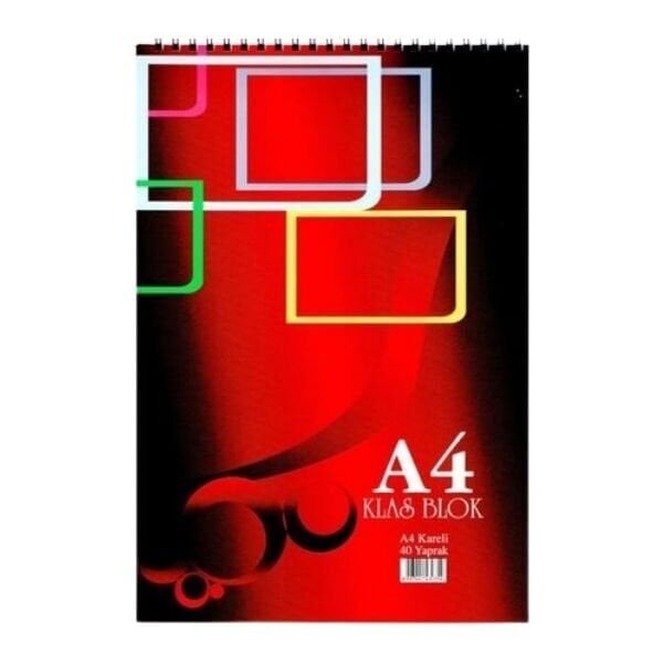 Klas Bloknot Spiralli Çizgili 40 YP A4