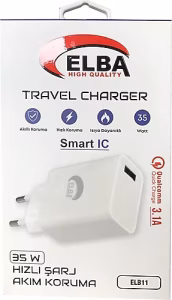 Elba ELB11 Elb-35w USB 35w Hızlı Şarj Akım Koruma EV Şarj Kafa