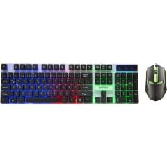 Everest KM-191 Siyah USB Gökkuşağı Gaming Klavye Mouse