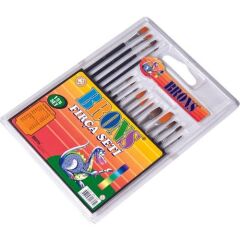 Brons BR-249 15 Adet Sulu Boya & Yağlı Boya Fırça Set
