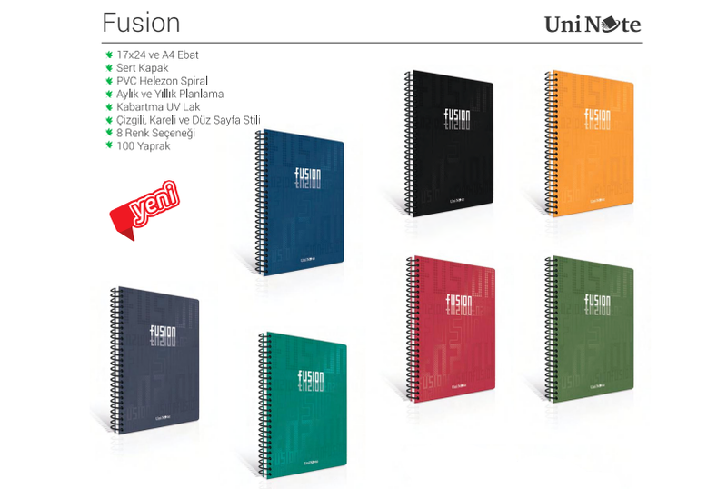 Çınar Fusons Sert Kapak A4 100 Yaprak Çizgili Defter