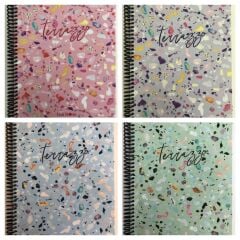 Çınar Terazzo Sert Kapak 17x24 100 Yaprak Çizgili Defter