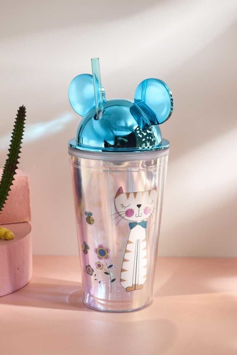 Perotti 16229 Cosmo Plastik Pipetli Soğuk İçecek Bardağı