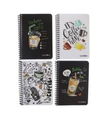 Çınar Coffee Sert Kapak 17x24 120 Yaprak Spiralli Çizgili Defter