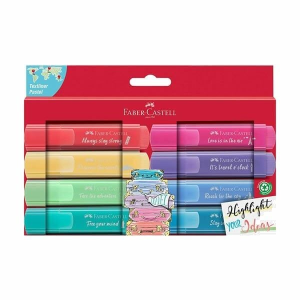 Faber-Castell K46 8 li Pastel Renkler Fosforlu Kalem