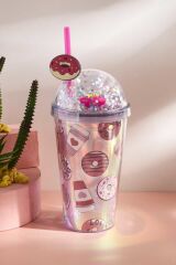 Perotti 16212 Cosmo Plastik Pipetli Soğuk İçecek Bardağı