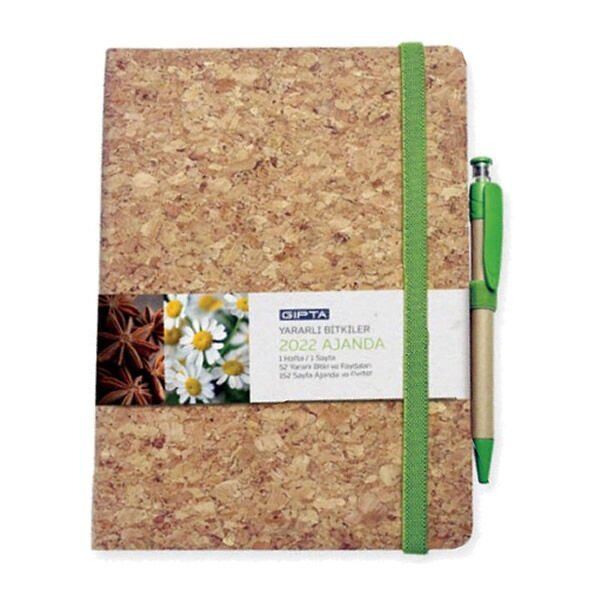 Gıpta 169-FBK 17x24 İplik Dikişli Yararlı Bitki Ajanda Defter