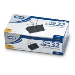 Mas 930 Omega 32 mm 12 li Siyah Çelik Kıskaç