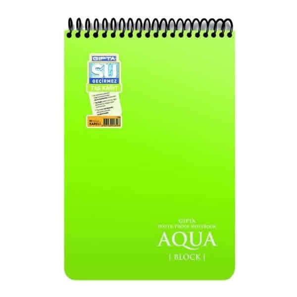 Gıpta Aqua Block A4 80 Yaprak Spiralli Pp Kapaklı Çizgili Defter