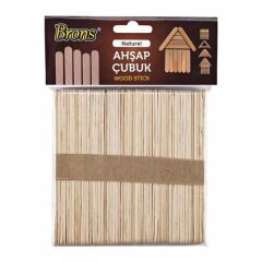 Brons BR-901 Natural Geniş Ahşap Çubuk